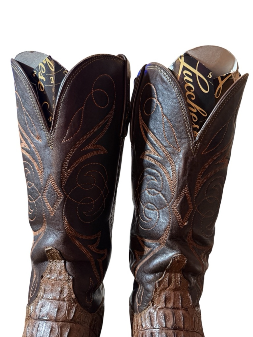 Lucchese Heritage Hornback Caiman Tail Leather Boots, Style # N4081, Rare! - Picture 3 of 12